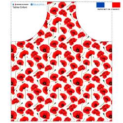 Patron imprimé pour tablier enfant motif coquelicot