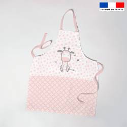 Patron imprimé pour tablier enfant motif baby girafe