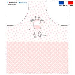 Patron imprimé pour tablier enfant motif baby girafe