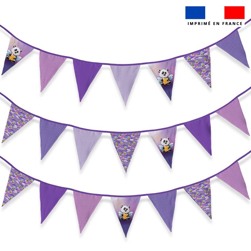 Coupon pour fanions motif ange panda - Création Stillistic