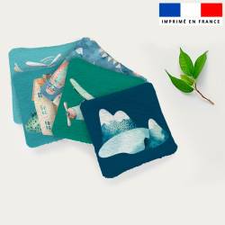 Coupon lingettes lavables motif montgolfière aquarelle