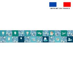 Coupon lingettes lavables motif montgolfière aquarelle