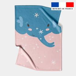 Coupon couverture imprimé animaux pastel