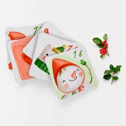 Coupon lingettes lavables motif Noel aquarelle