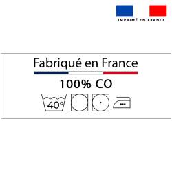 Étiquettes textiles thermocollantes - Mention "100% coton"