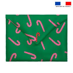 Coupon pour enveloppe en tissu motif chien de Noel