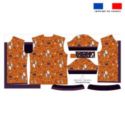 Patron chemise enfant imprimé fantôme orange - Création Stillistic