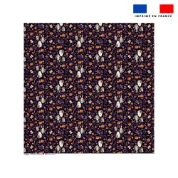 Coupon pour nappe carrée motif fantôme noir - Création Stillistic