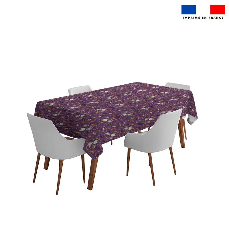 Coupon pour nappe rectangle motif fantôme violet - Création Stillistic