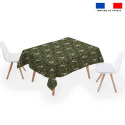 Coupon pour nappe rectangle motif fantôme vert - Création Stillistic