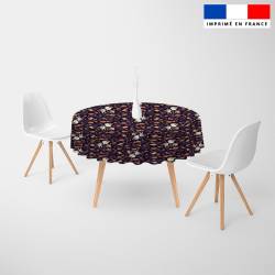 Coupon pour nappe ronde motif fantôme noir - Création Stillistic