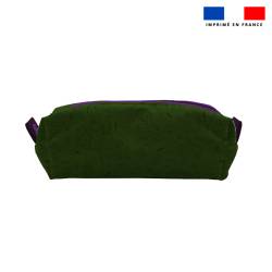 Kit trousse double compartiment motif fantôme vert + 1 trousse assortie - Création Stillistic