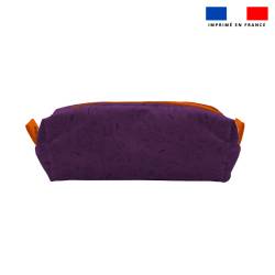 Kit trousse double compartiment motif fantôme violet + 1 trousse assortie - Création Stillistic