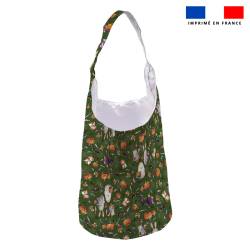 Kit sac seau motif fantôme vert - Création Stillistic