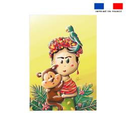 Coupon couverture imprimé frida - Création Stillistic