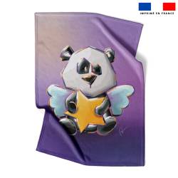 Coupon couverture imprimé panda ange - Création Stillistic