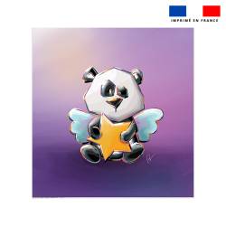 Coupon couverture imprimé ange panda - Création Stillistic