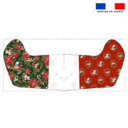 Kit chaussette de noel motif animaux couronne de Noel rouge + Fausse fourrure - Création Stillistic