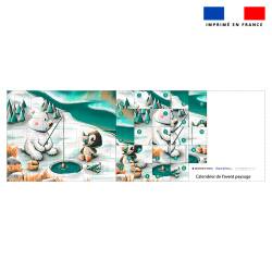 Coupon pour Calendrier de l'avent Paysage motif animaux du froid Ours et Macareux - Création Stillistic