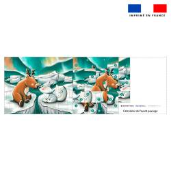 Coupon pour Calendrier de l'avent Paysage motif animaux du froid renne et renard - Création Stillistic