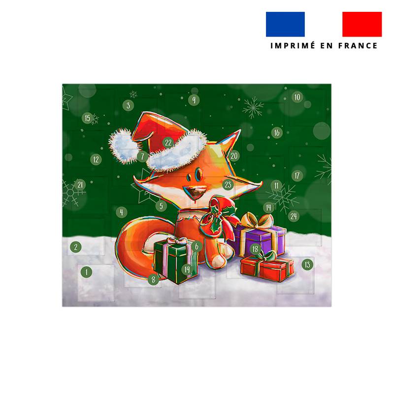 Coupon pour Calendrier de l'avent Paysage motif Renard de noel - Création Stillistic