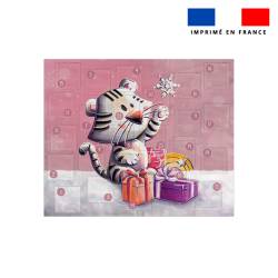 Coupon pour Calendrier de l'avent Paysage motif Tigre blanc de noel - Création Stillistic