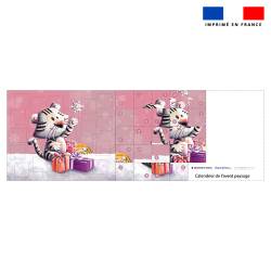 Coupon pour Calendrier de l'avent Paysage motif Tigre blanc de noel - Création Stillistic