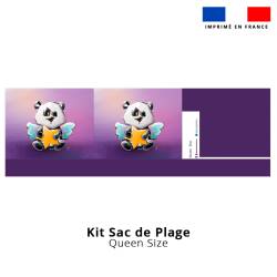 Kit couture sac cabas motif panda ange - Création Stillistic