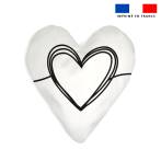 Lot 2 coupons pour coussin coeur motif coeur back