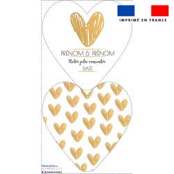 Coupon pour coussin coeur personnalisé - Coeur gold