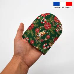 Kit mini-gants nettoyants motif animaux couronne de noel - Création Stillistic