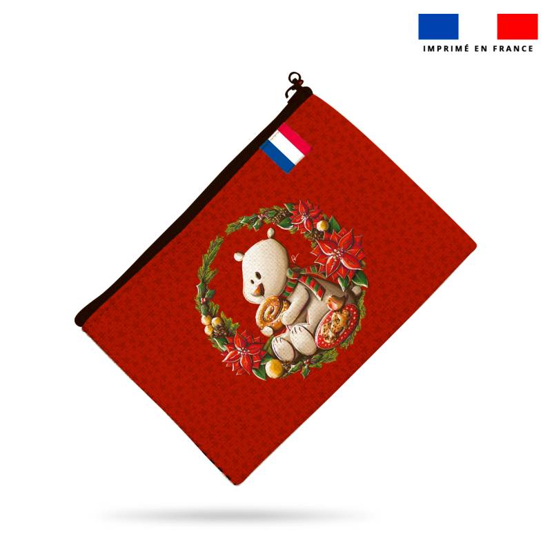 Kit pochette motif Ours christmas - Création Stillistic