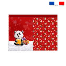 Kit hotte de Noel motif Panda de noel - Création Stillistic