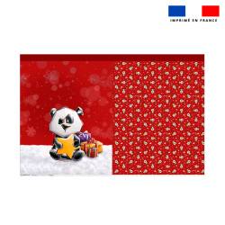 Kit hotte de Noel motif Panda de noel - Création Stillistic