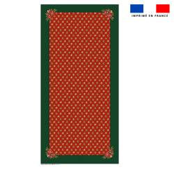 Coupon pour nappe rectangle motif animaux couronne de noel rouge - Création Stillistic