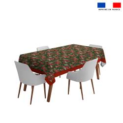 Coupon pour nappe rectangle motif animaux couronne et fleur de noel - Création Stillistic