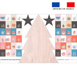 Coupon pour Calendrier de l'avent Sapin motif animaux pastel