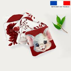 Coupon lingettes lavables motif souris aquarelle