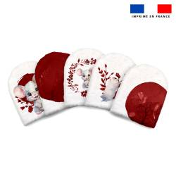 Kit mini-gants nettoyants motif souris aquarelle