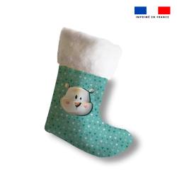 Kit chaussette de noel animaux du froid ours + Fausse fourrure - Création Stillistic