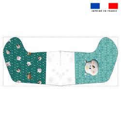 Kit chaussette de noel animaux du froid ours + Fausse fourrure - Création Stillistic