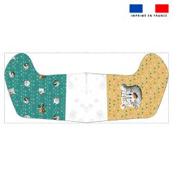 Kit chaussette de noel animaux du froid panthère + Fausse fourrure - Création Stillistic