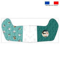 Kit chaussette de noel animaux du froid pingouin + Fausse fourrure - Création Stillistic