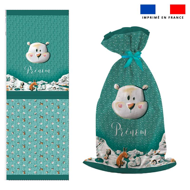 Kit hotte personalisée motif animaux du froid - Création Stillistic