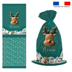 Kit hotte personnalisée motif animaux du froid renne - Création Stillistic