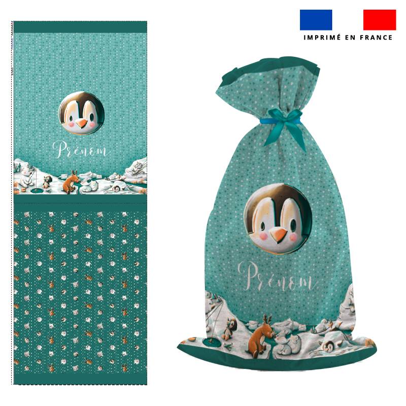 Kit hotte personalisée motif animaux du froid pingouin - Création Stillistic