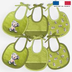 Kit bavoirs en éponge motif bébé dalmatien - Création Stillistic