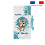 Kit protège livret de famille motif écureuil aquarelle