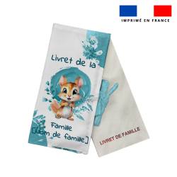 Kit protège livret de famille personnalisé - Écureuil aquarelle