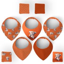 Coupon éponge bavoirs bandana motif bébé koala - Création Stillistic